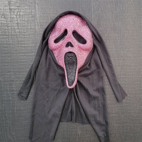 Ghostface Scream Mask Pink Bedazzled, Halloween Costume - Etsy