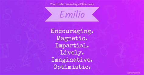 The hidden meaning of the name Emilio | Namious