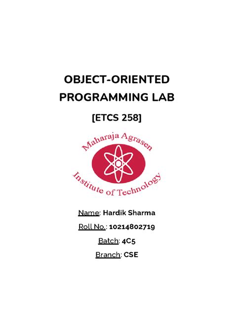 Oops lab file-1 - Complete notes on multiplication of matrices - OBJECT ...