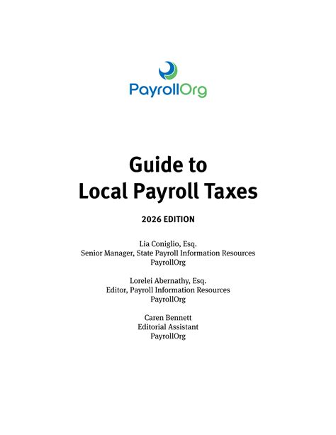 Guide to Local Payroll Taxes page 1