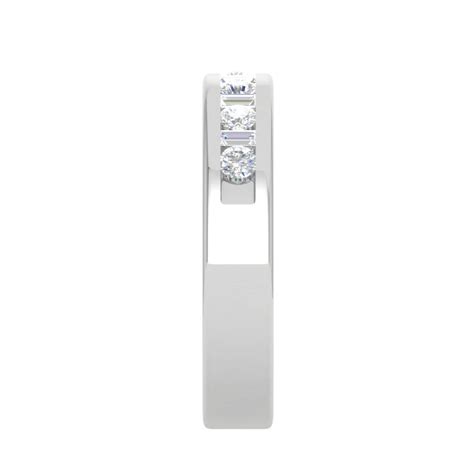 Platinum with Emerald Cut Diamond Ring for Women JL PT WB RD 155 ...