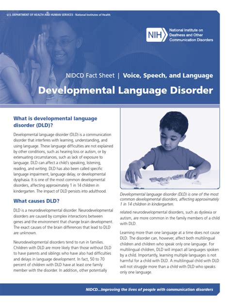 Image result for Developmental Language Disorder Symptoms