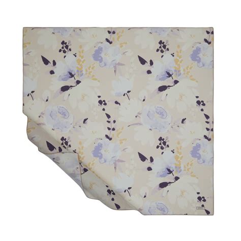 Light Purple Peony Print Cotton Scarf | Ipekevi