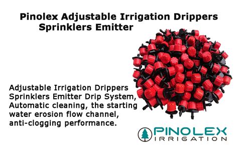 Pinolex Adjustable Irrigation Drippers Sprinklers Emitter (20 PCS ...