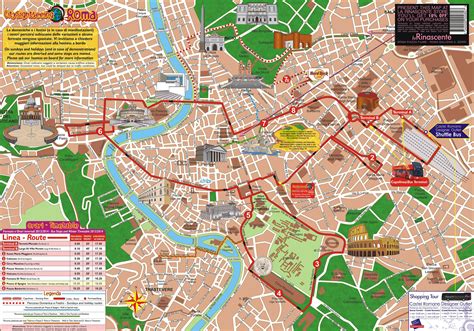 Map of Rome tourist attractions, sightseeing & tourist tour