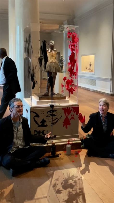 Climate activists deface ‘Little Dancer Aged Fourteen’