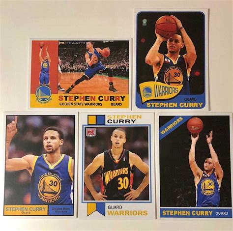 Lot of 5 STEPHEN CURRY Rookie & Promo Basketball Cards