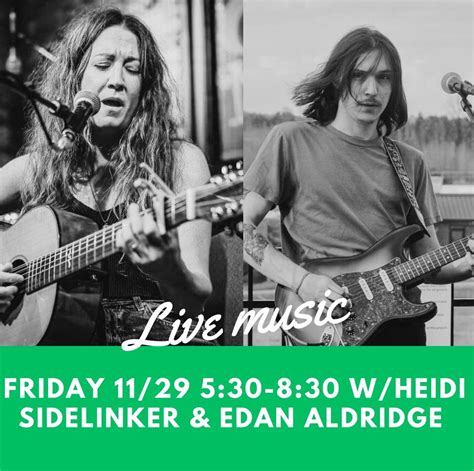 FREE LIVE MUSIC w/ Heidi Sidelinker & Edan Aldridge @ Neoteric ...