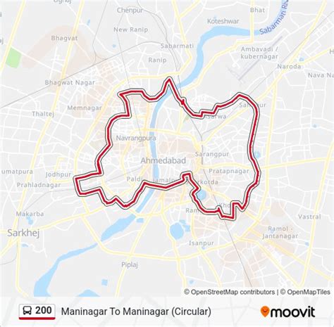 200 Route: Schedules, Stops & Maps - Maninagar To Maninagar (Circular ...