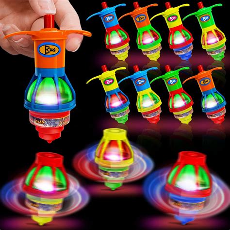 Buy 20 Pack LED Light Up UFO Spinning Tops Fidget Toys for Kids ...