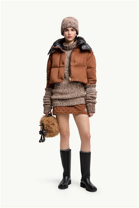 Brown Paterne 2-in-1 Hooded Short Down Jacket - Short Down Jackets for ...