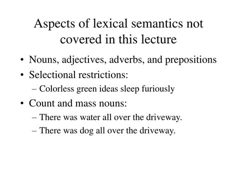 Image result for Lexical Semantics Examples