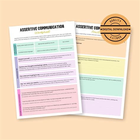Assertive Communication Worksheet 的图像结果