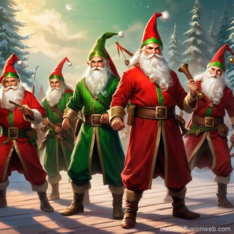 Santa Elves Ready for Combat | Stable Diffusion Online