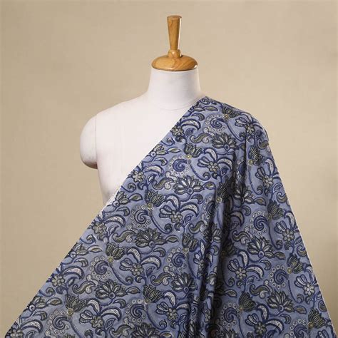 Blue Sanganeri Block Print Cotton Fabric