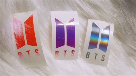 BTS Bangtan sonyeondan Kpop Logo decal Holographic vinyl sticker ...