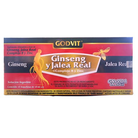 Ginseng con Jalea Real 10 Amp - Godvit | La Villa Verde