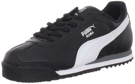 puma 354259-01: roma basic j black/white classic running shoes (6 m us ...
