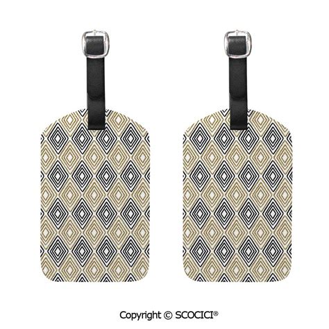 Buy Privacy Luggage Tags X2 for Travel Bag Suitcase,Modern,Square ...