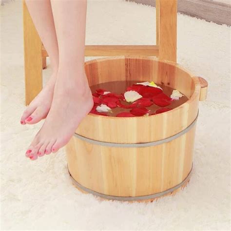 Buy NUBAOzy Foot Tub Wooden Foot Basin Foot Washing Bucket Foot Bath ...