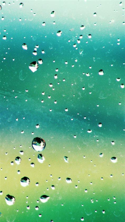 Download Beautiful Rain Blue Green Phone Wallpaper | Wallpapers.com