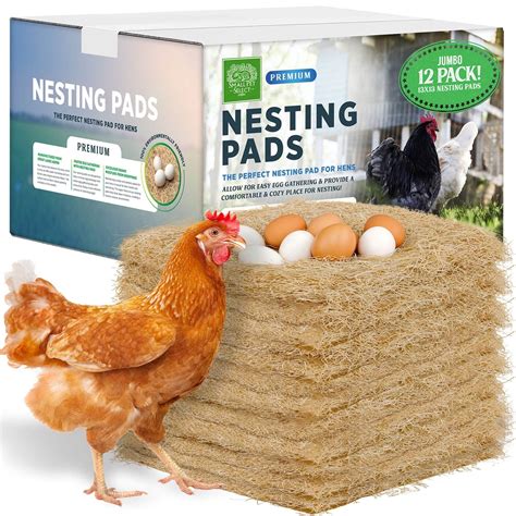 Chicken Nesting Pads (12-pack) – Comfortable Coop Nest Box Liners ...