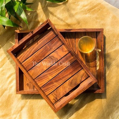 Vintage Wooden Tray, Storage Homestay Decoration ellipse Tray 【初回限定お試し価格】