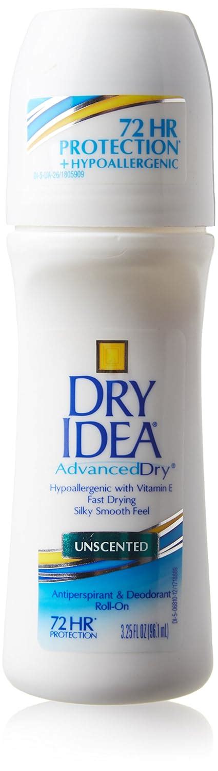 Dry Idea Roll On Anti-Perspirant & Deodorant, Advanced Dry, Unscented ...