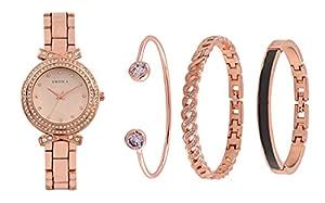 Exotica Fashions Women's Analog Wrist Watch with Matching Bracelet for ...