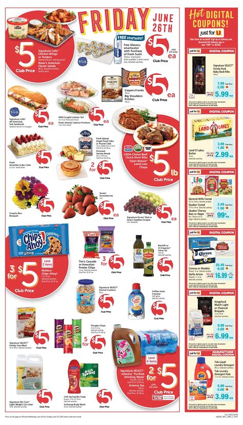 Safeway $5 Friday Ad June 26th, 2020 Weekend Sale Preview | Grocery ads ...