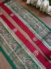 Green Banarasi Handloom Silk Border