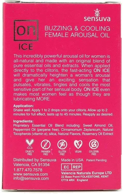 Buy SENSUVA ON ICE BUZZING & COOLING FEMALE AROUSAL OIL BOTTLE OF 5 ML ...