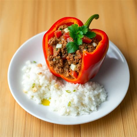 Healthy Colombian Beef and Cheese Stuffed Peppers with Rice Recipe ...