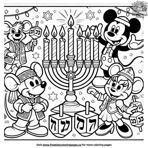 Magical Disney Hanukkah Coloring Pages