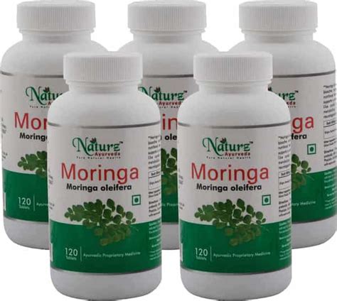 Buy NATURZ AYURVEDA MORINGA OLEIFERA 500MG 120 TABLETS (PACK OF 5 ...
