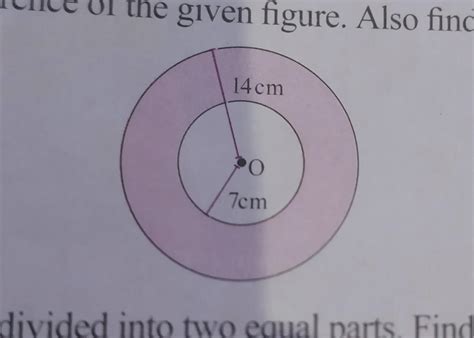 Find the inner and outer circumference of the given figure. Also find ...