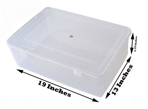 Clear Plastic Giant Storage Box Size 19x13x5.75 Inches – Feliz Enterprises