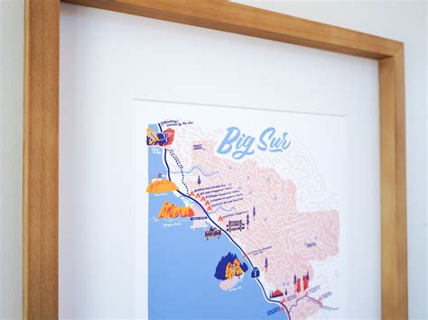 Big Sur Map - 11x14" Print map 🏕️ Little Known Goods