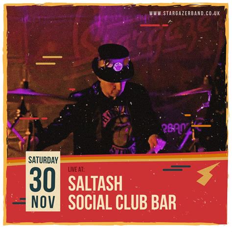 Stargazer 70s Glam Rock night - Saltash Social Club bar, Saltash Social ...