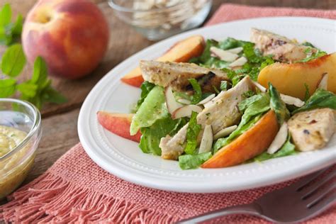 Minty Peach Chicken Salad Recipe | FishAndMeat