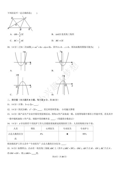 2022年湖南省株洲市中考数学试卷（完整解析版） - 知乎