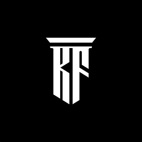 Modern letter kf logo design kf logo Royalty Free Vector