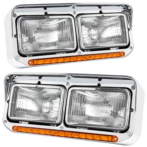 Avsty Led DRL Headlights Assembly for Kenworth T400 T600 T800 W900 K100 ...