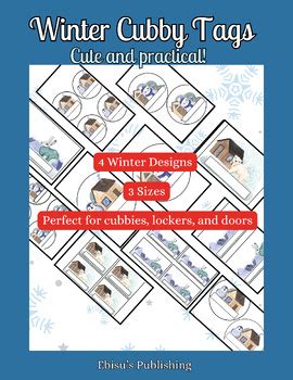 Winter Cubby Tags: Winter Wonderland Watercolor Designs by Ebisus ...