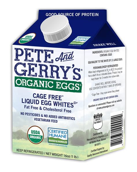 Pete And Gerry's Organic Eggs Liquid Egg Whites Organic Carton 16 oz ...