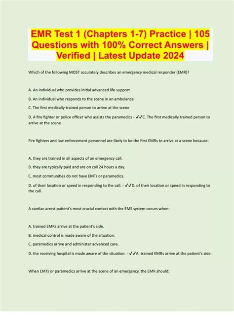 Image result for EMR Practice Questions