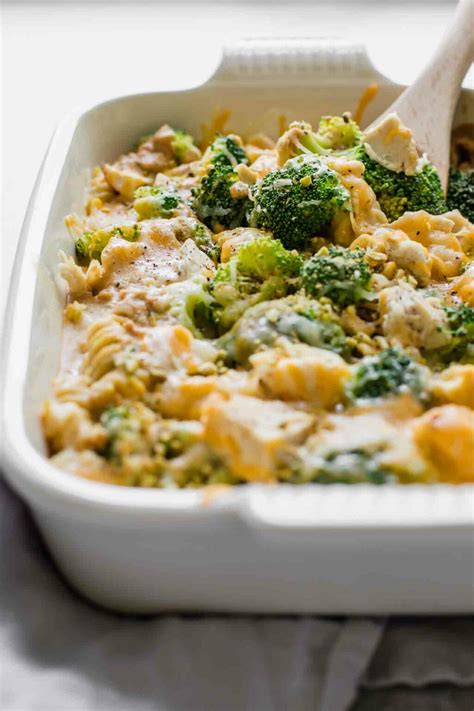 Healthy Chicken Broccoli Pasta Casserole - Jar Of Lemons