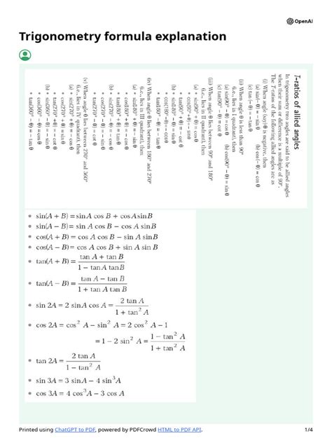 Image result for Trigonometry Formula Tutorial
