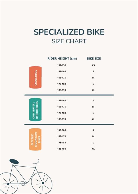 Mens Bike Size Chart in PDF - Download | Template.net