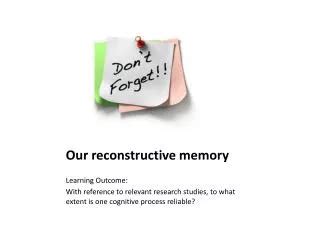 Image result for Reconstructive Memory Graph